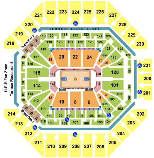 Frost Bank Center Spurs Seating Chart